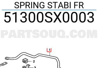 Honda 51300SX0003 SPRING STABI FR