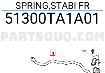 Honda 51300TA1A01 SPRING,STABI FR