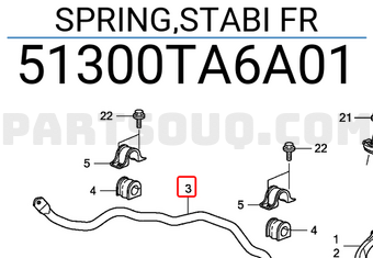 Honda 51300TA6A01 SPRING,STABI FR