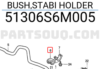Honda 51306S6M005 BUSH,STABI HOLDER
