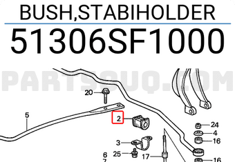 Honda 51306SF1000 BUSH,STABIHOLDER