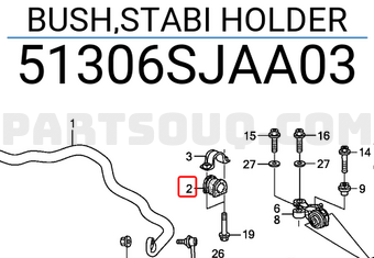 Honda 51306SJAA03 BUSH,STABI HOLDER