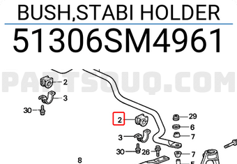 Honda 51306SM4961 BUSH,STABI HOLDER