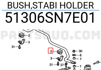 Honda 51306SN7E01 BUSH,STABI HOLDER