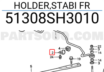 Honda 51308SH3010 HOLDER,STABI FR