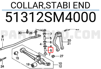 Honda 51312SM4000 COLLAR,STABI END