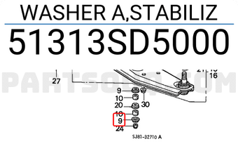 Honda 51313SD5000 WASHER A,STABILIZ