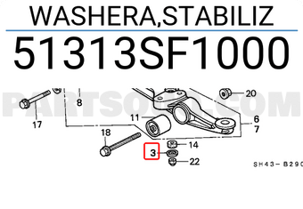 Honda 51313SF1000 WASHERA,STABILIZ
