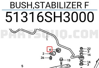 Honda 51316SH3000 BUSH,STABILIZER F