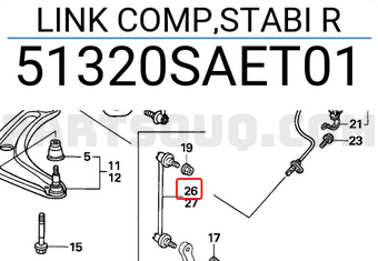 Honda 51320SAET01 LINK COMP,STABI R