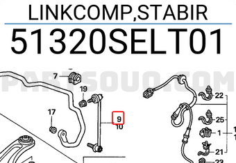 Honda 51320SELT01 LINKCOMP,STABIR