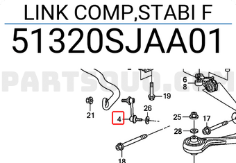 Honda 51320SJAA01 LINK COMP,STABI F