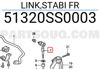 Honda 51320SS0003 LINK,STABI FR