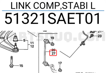 Honda 51321SAET01 LINK COMP,STABI L
