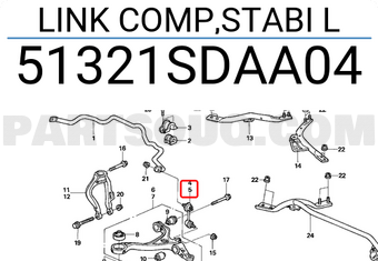 Honda 51321SDAA04 LINK COMP,STABI L