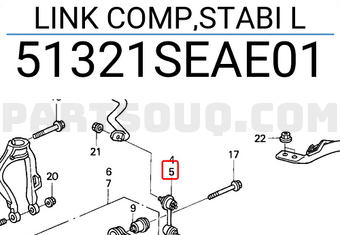 Honda 51321SEAE01 LINK COMP,STABI L