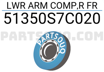 Honda 51350S7C020 LWR ARM COMP,R FR