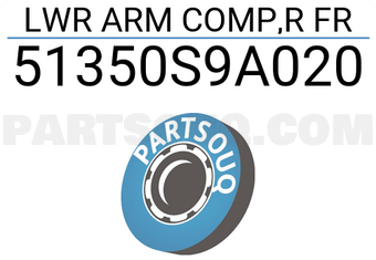 Honda 51350S9A020 LWR ARM COMP,R FR