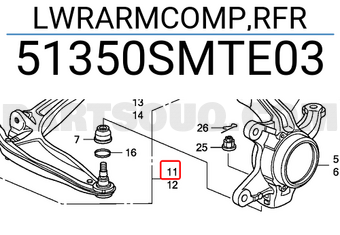 Honda 51350SMTE03 LWRARMCOMP,RFR