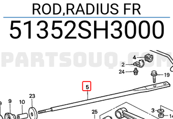 Honda 51352SH3000 ROD,RADIUS FR