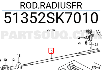 Honda 51352SK7010 ROD,RADIUSFR