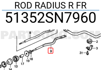Honda 51352SN7960 ROD RADIUS R FR