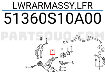 Honda 51360S10A00 LWRARMASSY,LFR