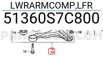 Honda 51360S7C800 LWRARMCOMP,LFR