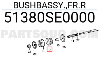 Honda 51380SE0000 BUSHBASSY.,FR.R