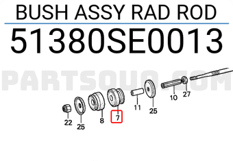 Honda 51380SE0013 BUSH ASSY RAD ROD