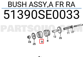 Honda 51390SE0033 BUSH ASSY,A FR RA