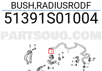 Honda 51391S01004 BUSH,RADIUSRODF