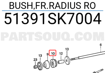 Honda 51391SK7004 BUSH,FR.RADIUS RO