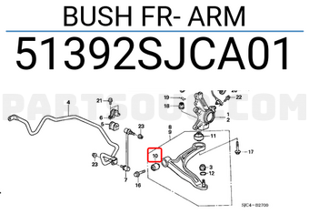 Honda 51392SJCA01 BUSH FR- ARM