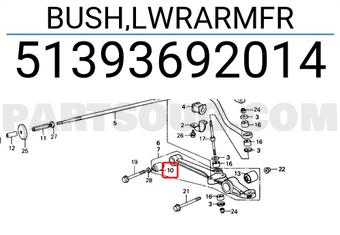 Honda 51393692014 BUSH,LWRARMFR
