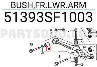 Honda 51393SF1003 BUSH,FR.LWR.ARM