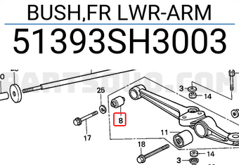 Honda 51393SH3003 BUSH,FR LWR-ARM
