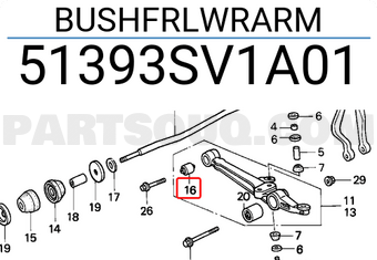 Honda 51393SV1A01 BUSHFRLWRARM