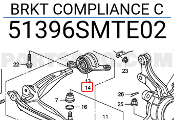 Honda 51396SMTE02 BRKT COMPLIANCE C