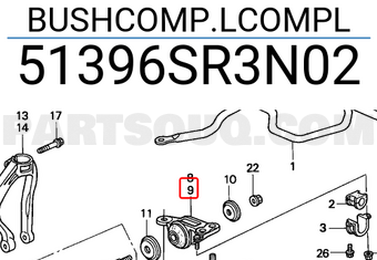 Honda 51396SR3N02 BUSHCOMP.LCOMPL