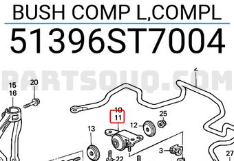 Honda 51396ST7004 BUSH COMP L,COMPL