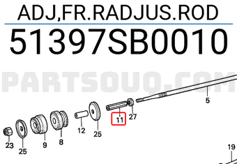 Honda 51397SB0010 ADJ,FR.RADJUS.ROD
