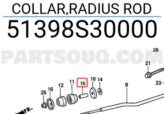 Honda 51398S30000 COLLAR,RADIUS ROD