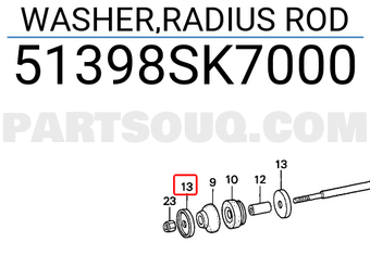 Honda 51398SK7000 WASHER,RADIUS ROD