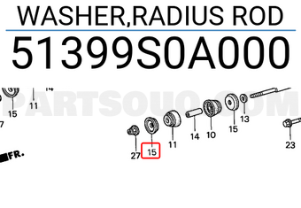 Honda 51399S0A000 WASHER,RADIUS ROD