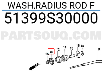 Honda 51399S30000 WASH,RADIUS ROD F