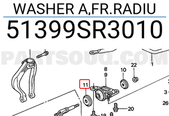 Honda 51399SR3010 WASHER A,FR.RADIU