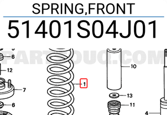Honda 51401S04J01 SPRING,FRONT