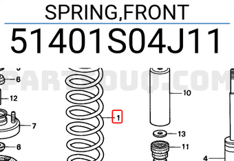 Honda 51401S04J11 SPRING,FRONT