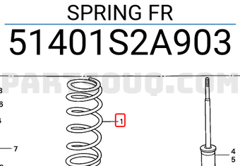 Honda 51401S2A903 SPRING FR